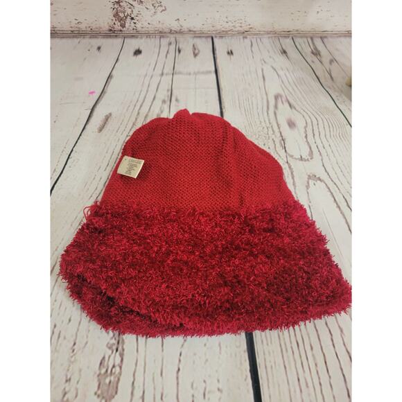 St.John's BAY Winter Stocking hat beanie Soft Faux Fur Stylish Red OS - Picture 4 of 7
